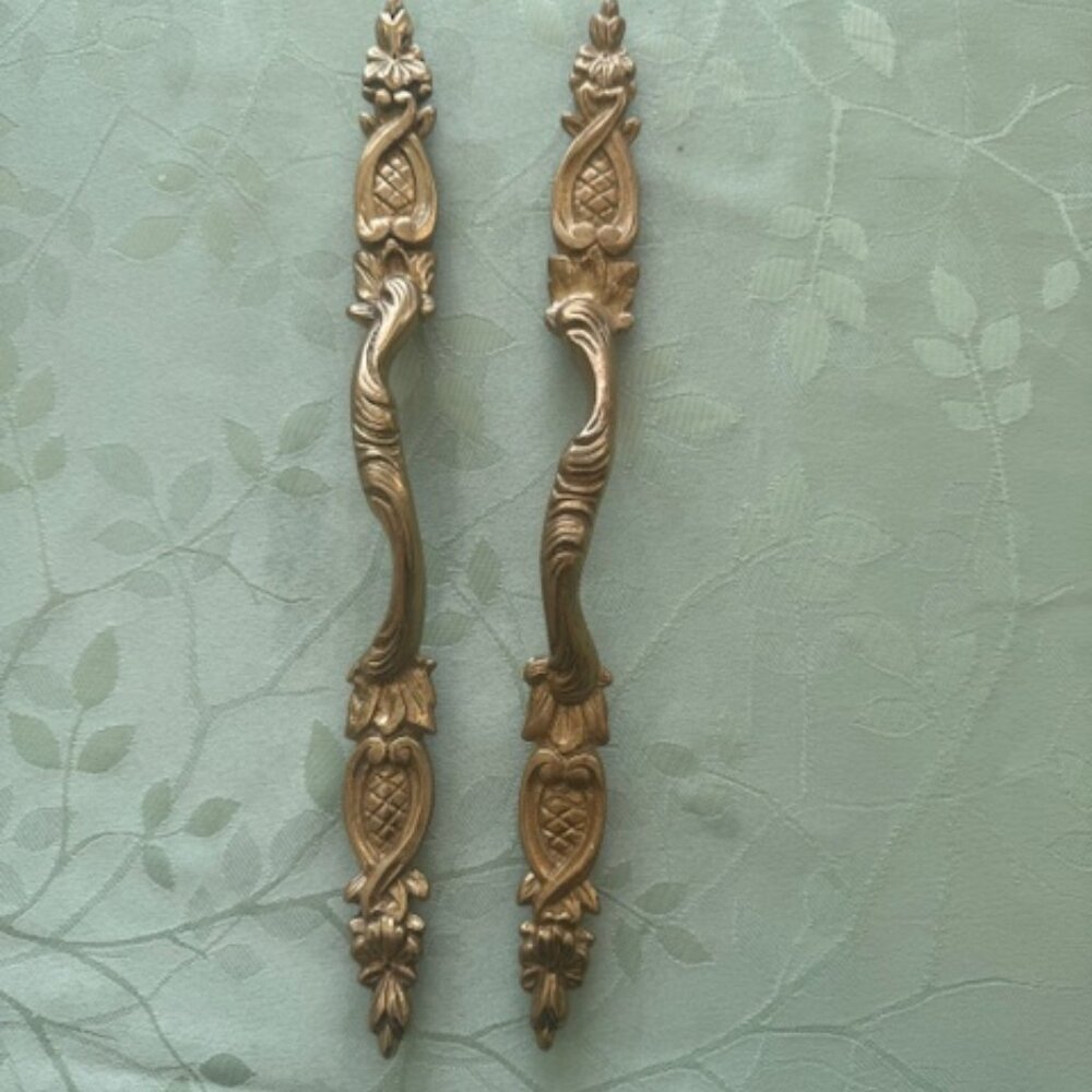 vintage brass door handles
